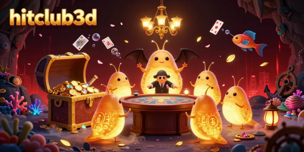Experience the excitement of hitclub3d with vibrant glowworms illuminating a cave casino.